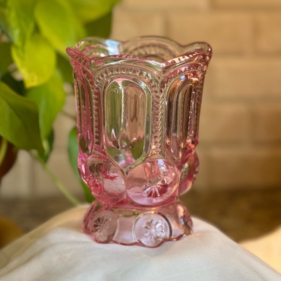 Vintage Pink LG Wright Moon and Star Spooner - Picture 7 of 7